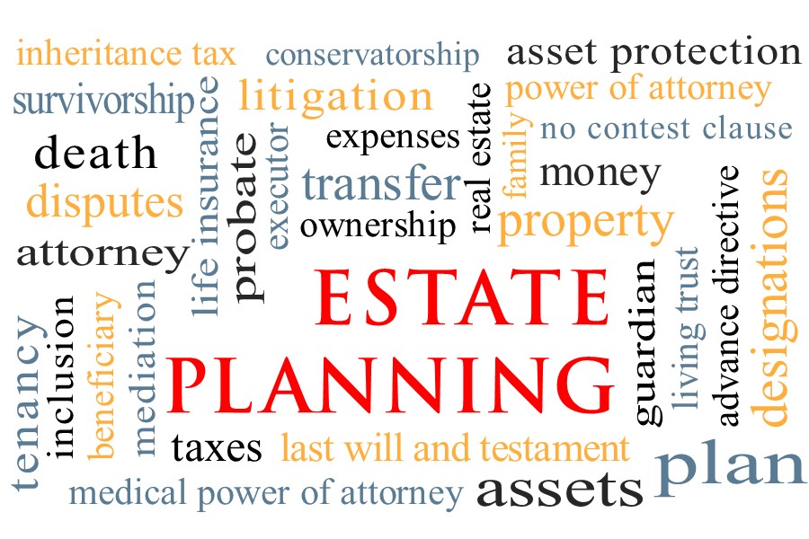 Utah Estate planning associated words illustration